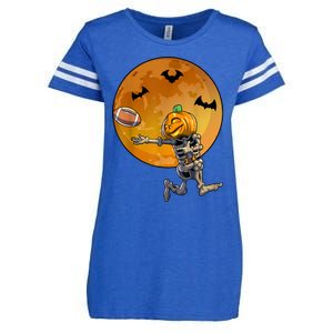 Football Skeleton Halloween Football Halloween Enza Ladies Jersey Football T-Shirt