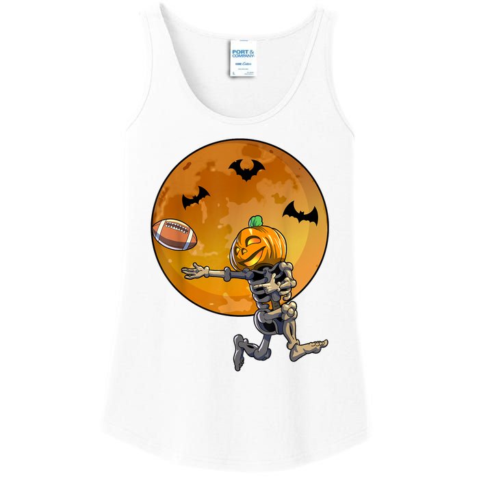 Football Skeleton Halloween Football Halloween Ladies Essential Tank