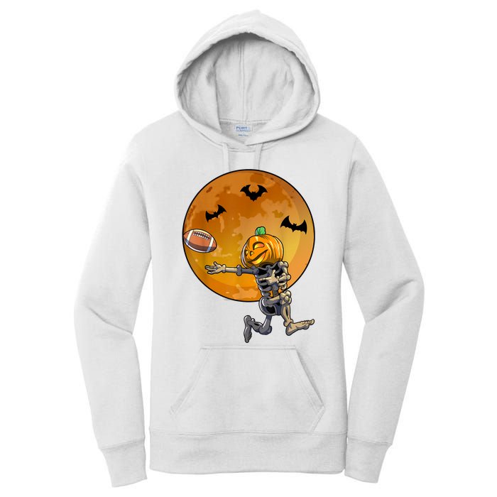 Football Skeleton Halloween Football Halloween Women's Pullover Hoodie