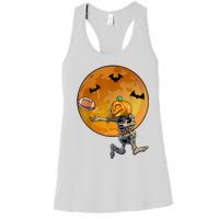 Football Skeleton Halloween Football Halloween Women's Racerback Tank