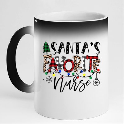 Festive Santa Hat for Nurses Spread Holiday Cheer! 11oz Black Color Changing Mug