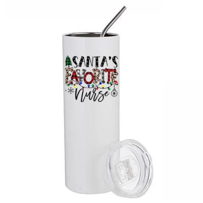 Festive Santa Hat for Nurses Spread Holiday Cheer! Stainless Steel Tumbler