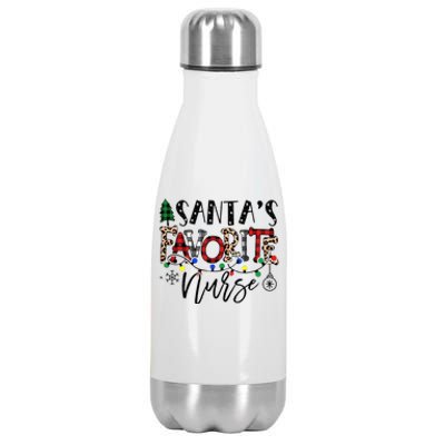 Festive Santa Hat for Nurses Spread Holiday Cheer! Stainless Steel Insulated Water Bottle