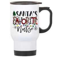 Festive Santa Hat for Nurses Spread Holiday Cheer! Stainless Steel Travel Mug