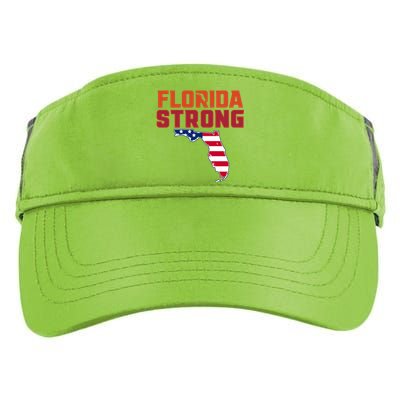 Florida Strong Hurricane Ian Support Florida American Flag Adult Drive Performance Visor