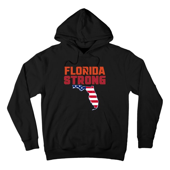 Florida Strong Hurricane Ian Support Florida American Flag Hoodie