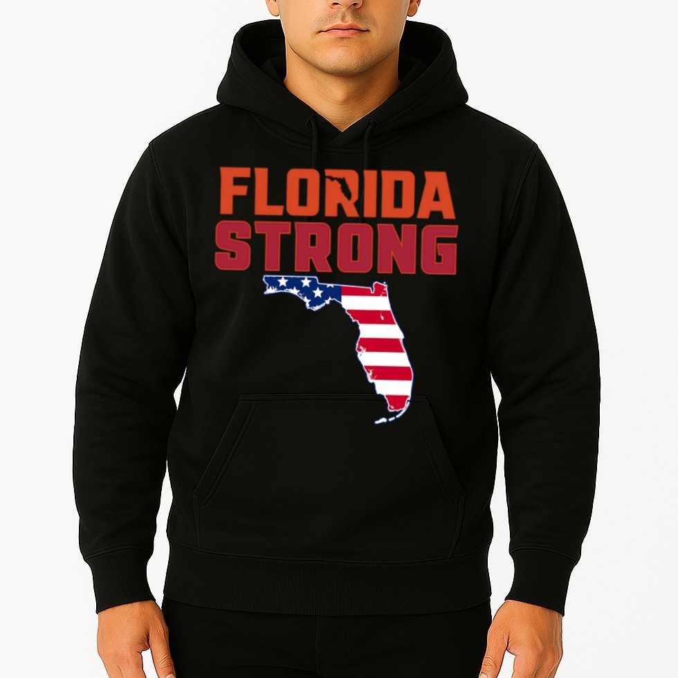 Florida Strong Hurricane Ian Support Florida American Flag Hoodie