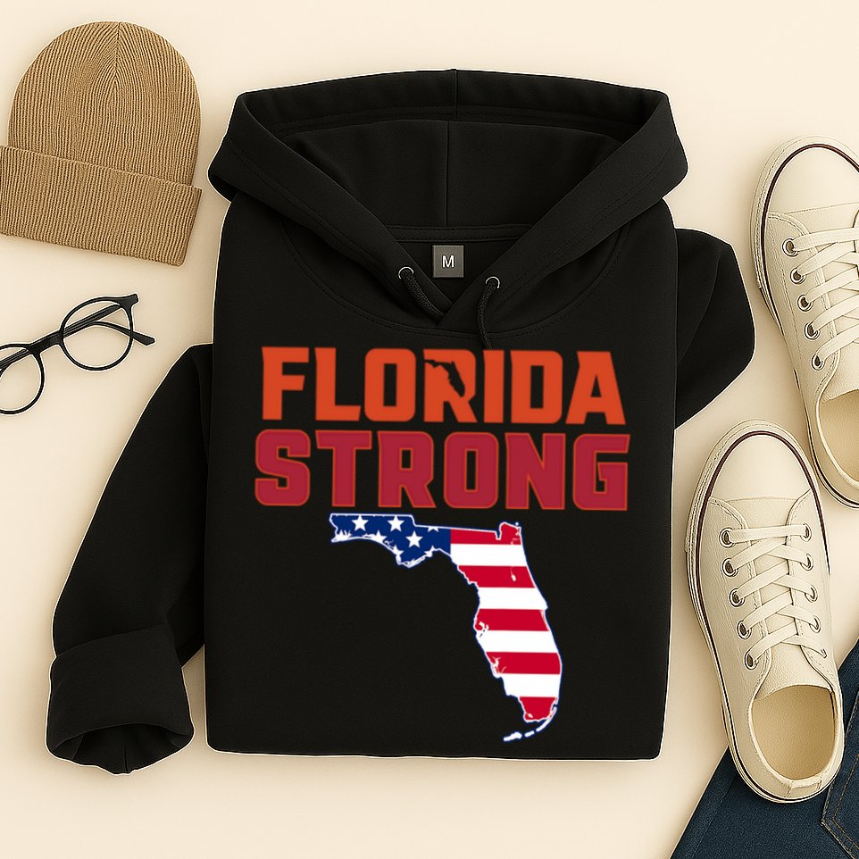 Florida Strong Hurricane Ian Support Florida American Flag Hoodie