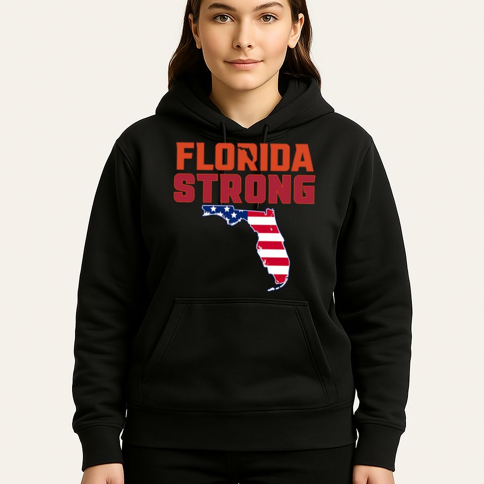 Florida Strong Hurricane Ian Support Florida American Flag Hoodie