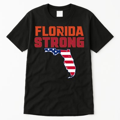Florida Strong Hurricane Ian Support Florida American Flag Tall T-Shirt