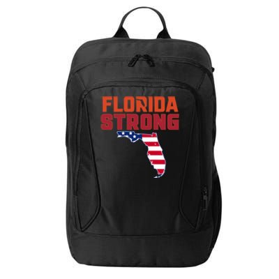 Florida Strong Hurricane Ian Support Florida American Flag City Backpack