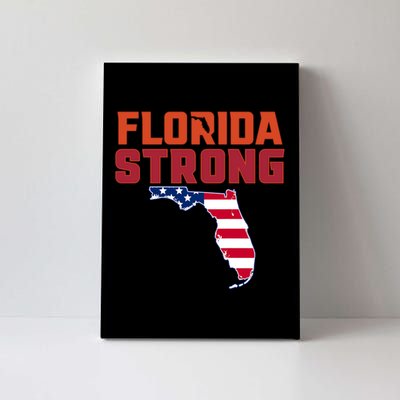 Florida Strong Hurricane Ian Support Florida American Flag Canvas