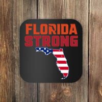 Florida Strong Hurricane Ian Support Florida American Flag Coaster