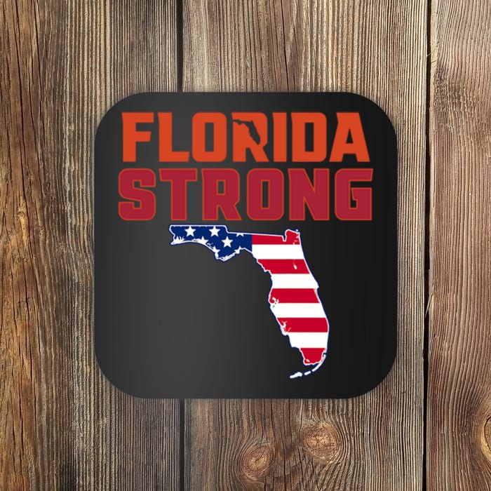 Florida Strong Hurricane Ian Support Florida American Flag Coaster