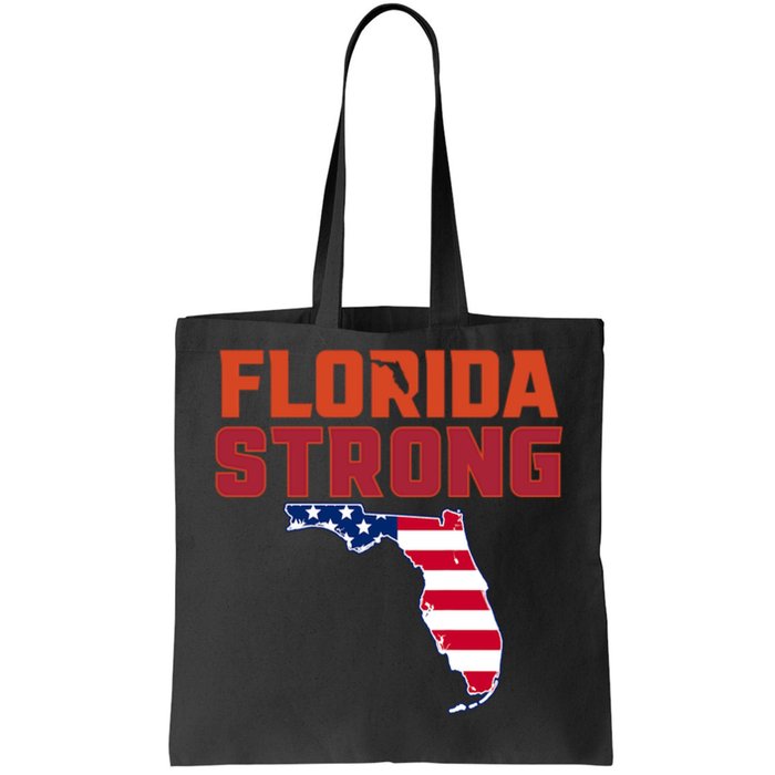 Florida Strong Hurricane Ian Support Florida American Flag Tote Bag