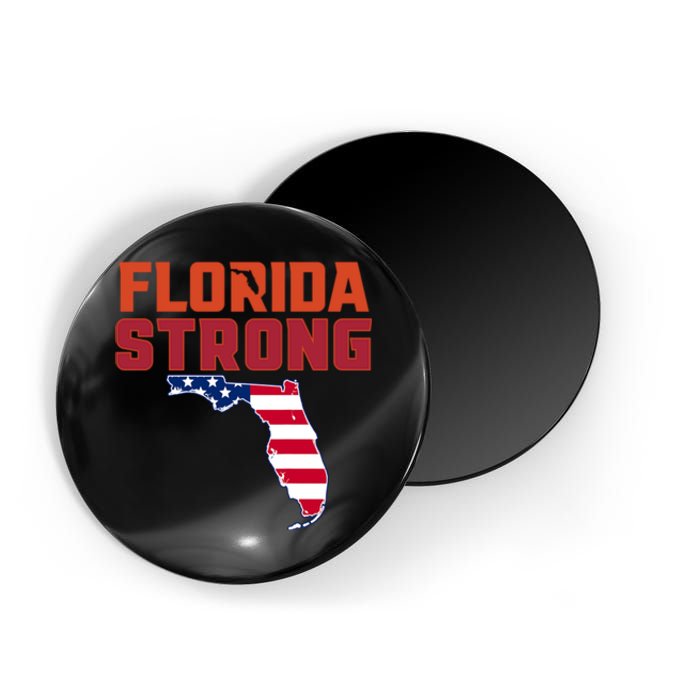 Florida Strong Hurricane Ian Support Florida American Flag Magnet