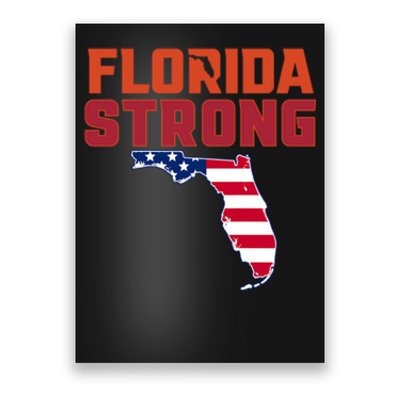 Florida Strong Hurricane Ian Support Florida American Flag Poster