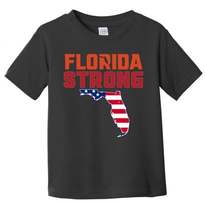 Florida Strong Hurricane Ian Support Florida American Flag Toddler T-Shirt
