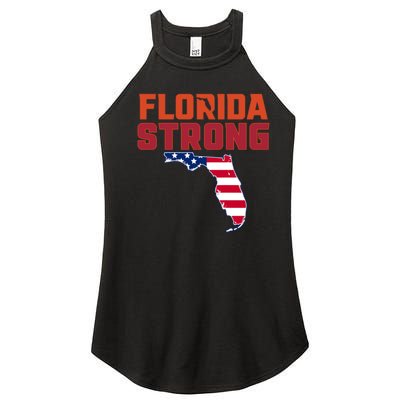 Florida Strong Hurricane Ian Support Florida American Flag Women's Perfect Tri Rocker Tank