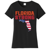 Florida Strong Hurricane Ian Support Florida American Flag Women's T-Shirt