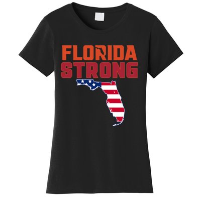 Florida Strong Hurricane Ian Support Florida American Flag Women's T-Shirt