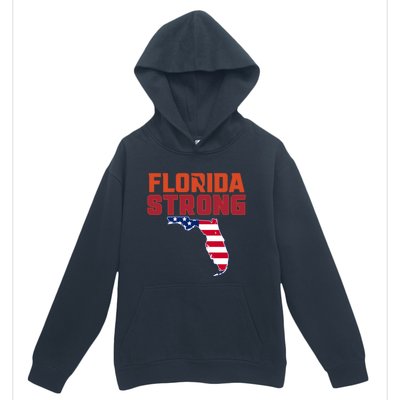 Florida Strong Hurricane Ian Support Florida American Flag Urban Pullover Hoodie