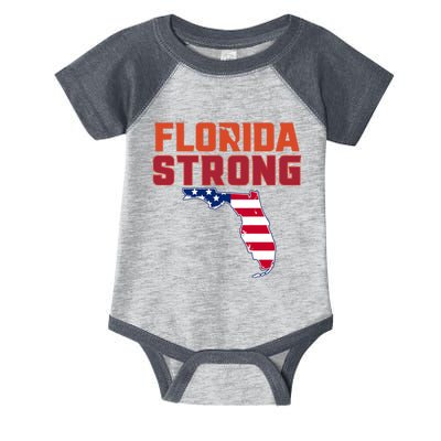 Florida Strong Hurricane Ian Support Florida American Flag Infant Baby Jersey Bodysuit