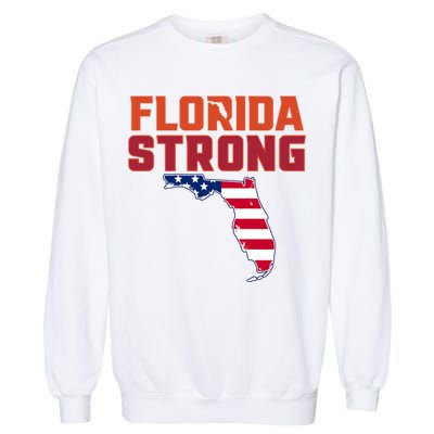 Florida Strong Hurricane Ian Support Florida American Flag Garment-Dyed Sweatshirt