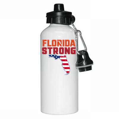 Florida Strong Hurricane Ian Support Florida American Flag Aluminum Water Bottle