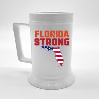 Florida Strong Hurricane Ian Support Florida American Flag Beer Stein