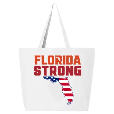 Florida Strong Hurricane Ian Support Florida American Flag 25L Jumbo Tote