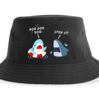 Funny Shark Humor Shark Singing Meme Style Sustainable Bucket Hat