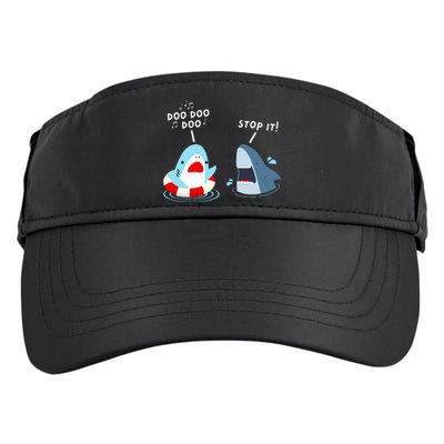 Funny Shark Humor Shark Singing Meme Style Adult Drive Performance Visor