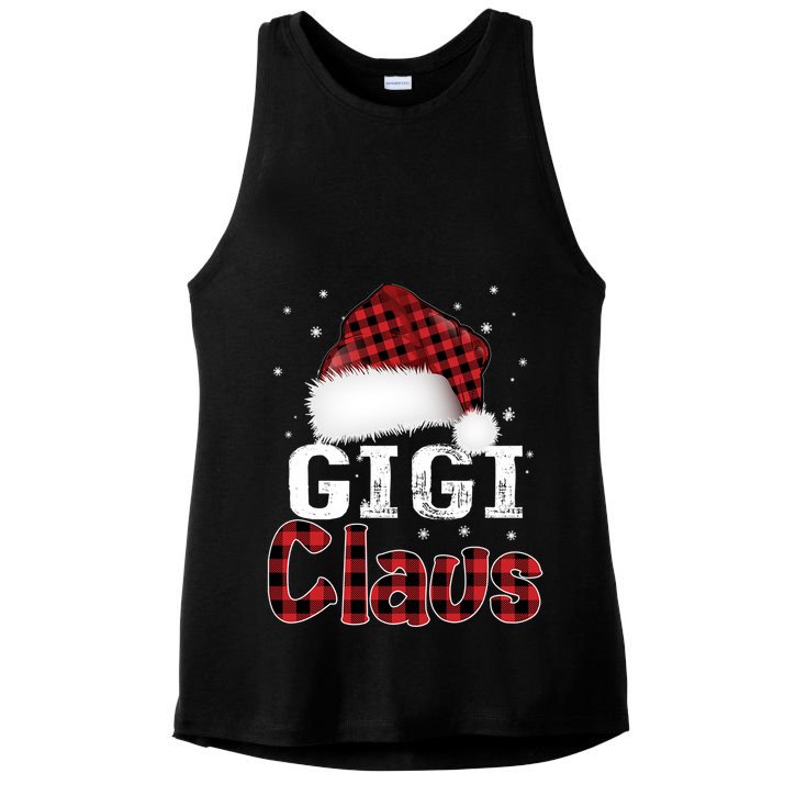 Fun Santa Hat Christmas Costume Family Matching Gigi Claus Gift Ladies PosiCharge Tri-Blend Wicking Tank