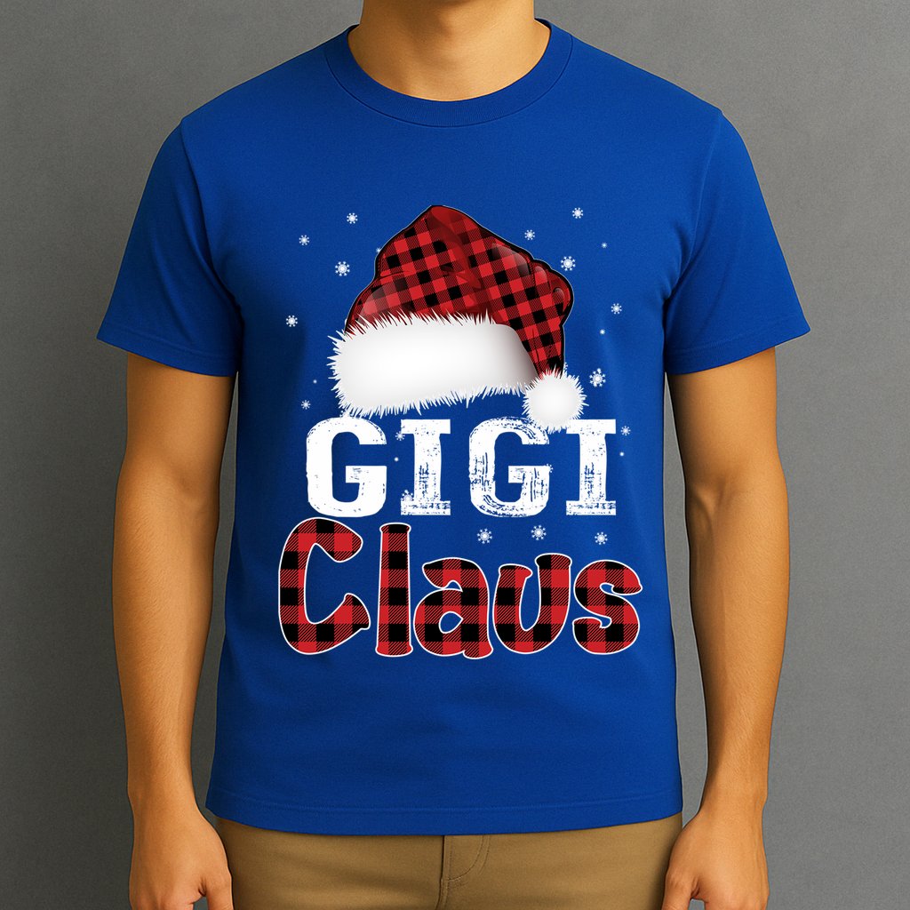 Fun Santa Hat Christmas Costume Family Matching Gigi Claus Gift T-Shirt