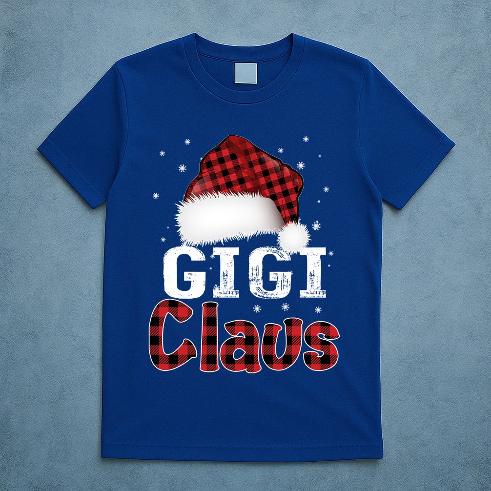 Fun Santa Hat Christmas Costume Family Matching Gigi Claus Gift T-Shirt