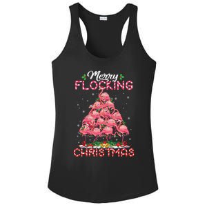 Flamingo Santa Hat Reindeer Xmas Merry Flocking Christmas Gift Ladies PosiCharge Competitor Racerback Tank