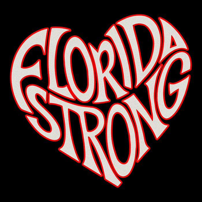 Florida Strong Heart State Pride Typography City Backpack