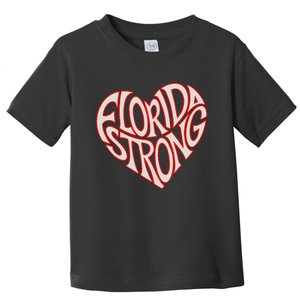 Florida Strong Heart State Pride Typography Toddler T-Shirt