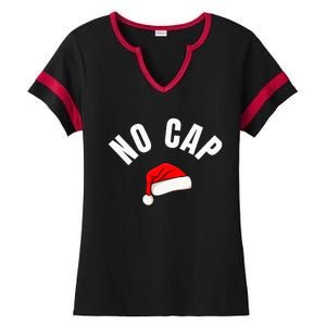 Funny Santa Hat Funny Christmas Gen Z Slang Ladies Halftime Notch Neck Tee