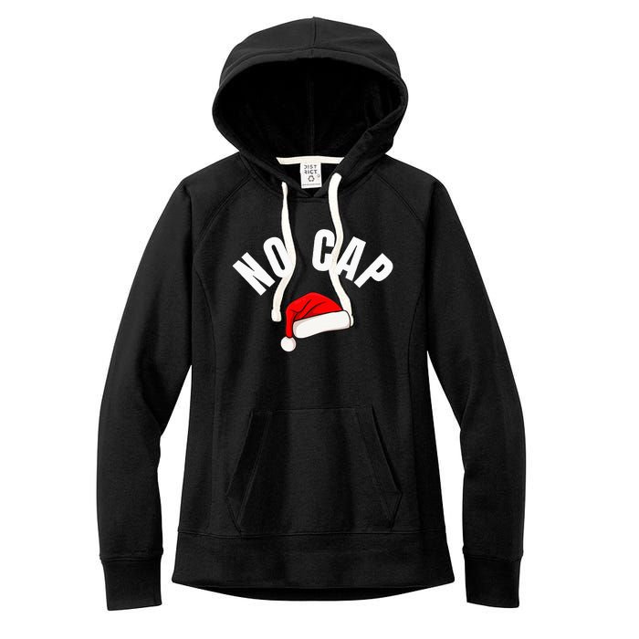 Funny Santa Hat Funny Christmas Gen Z Slang Women's Fleece Hoodie