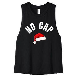 Funny Santa Hat Funny Christmas Gen Z Slang Women's Racerback Cropped Tank