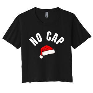 Funny Santa Hat Funny Christmas Gen Z Slang Women's Crop Top Tee