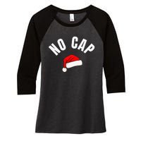 Funny Santa Hat Funny Christmas Gen Z Slang Women's Tri-Blend 3/4-Sleeve Raglan Shirt