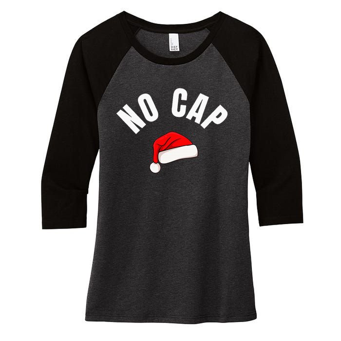 Funny Santa Hat Funny Christmas Gen Z Slang Women's Tri-Blend 3/4-Sleeve Raglan Shirt