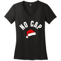 Funny Santa Hat Funny Christmas Gen Z Slang Women's V-Neck T-Shirt