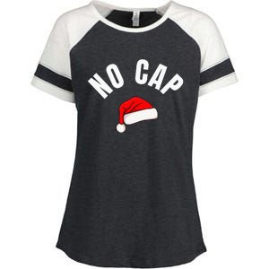 Funny Santa Hat Funny Christmas Gen Z Slang Enza Ladies Jersey Colorblock Tee