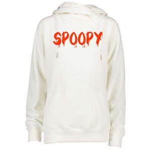 Funny Spoopy Halloween Meme Spooky Internet Slang Womens Funnel Neck Pullover Hood