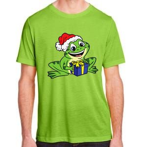 Frog Santa Hat Christmas Pajama Cute Animal XMas Holiday Adult ChromaSoft Performance T-Shirt