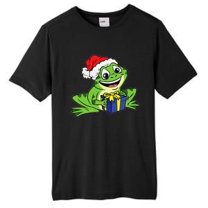 Frog Santa Hat Christmas Pajama Cute Animal XMas Holiday Tall Fusion ChromaSoft Performance T-Shirt